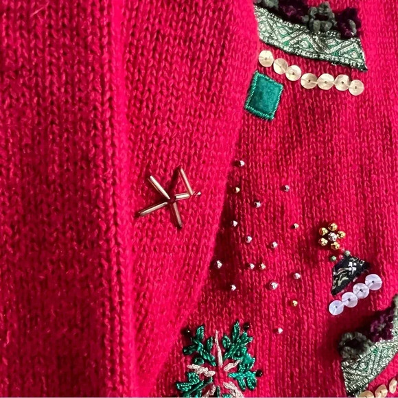 Planet & Company Red Christmas Tree Cardigan - Picture 6 of 8